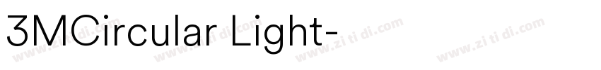 3MCircular Light字体转换